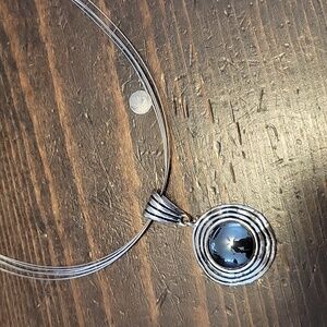 Premier Designs silver necklace pendant